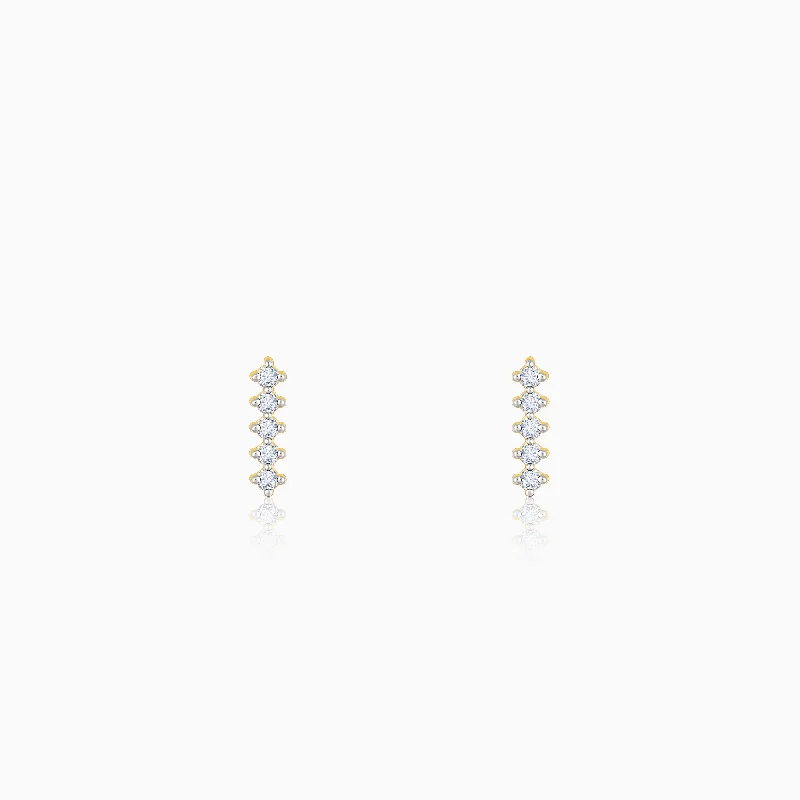 Gold Honey Allure Diamond Earrings