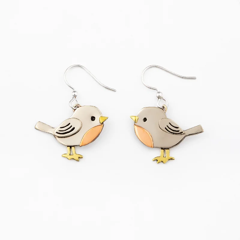 Little Bird Mixed Metal Earrings