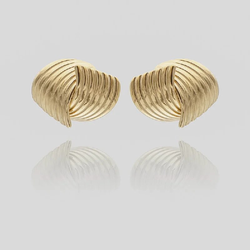 Amaya Fluted Fan Earrings