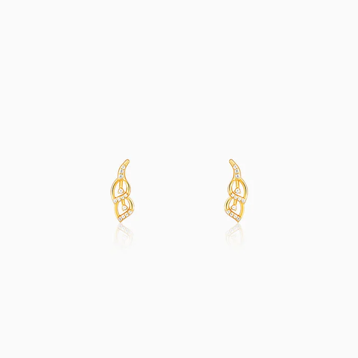 Golden Tiered Shine Earrings