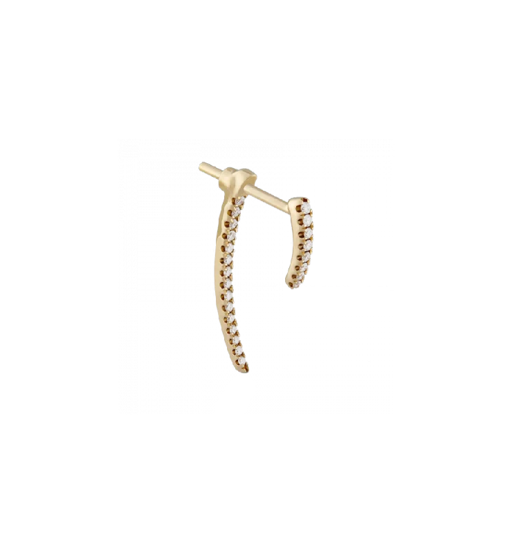 Maria Tash Talon Diamond Stud Earring 18K