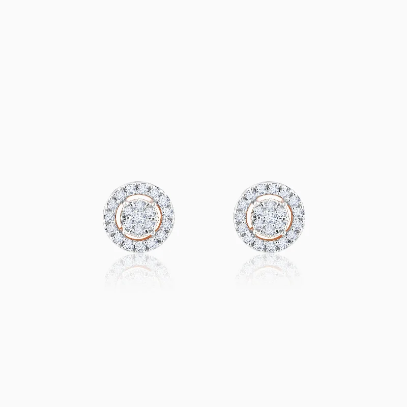 Rose Gold Classic Diamond Earrings