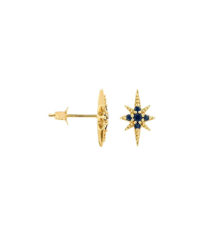 Single Midnight Mimosa Stud Earring 14K