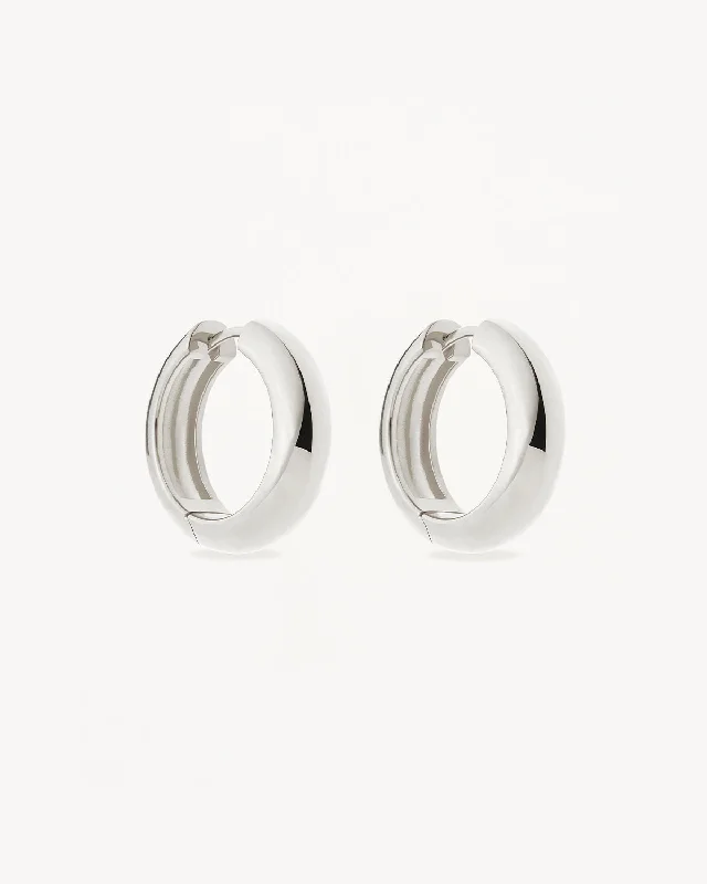 Sterling Silver Bold Large Hoops