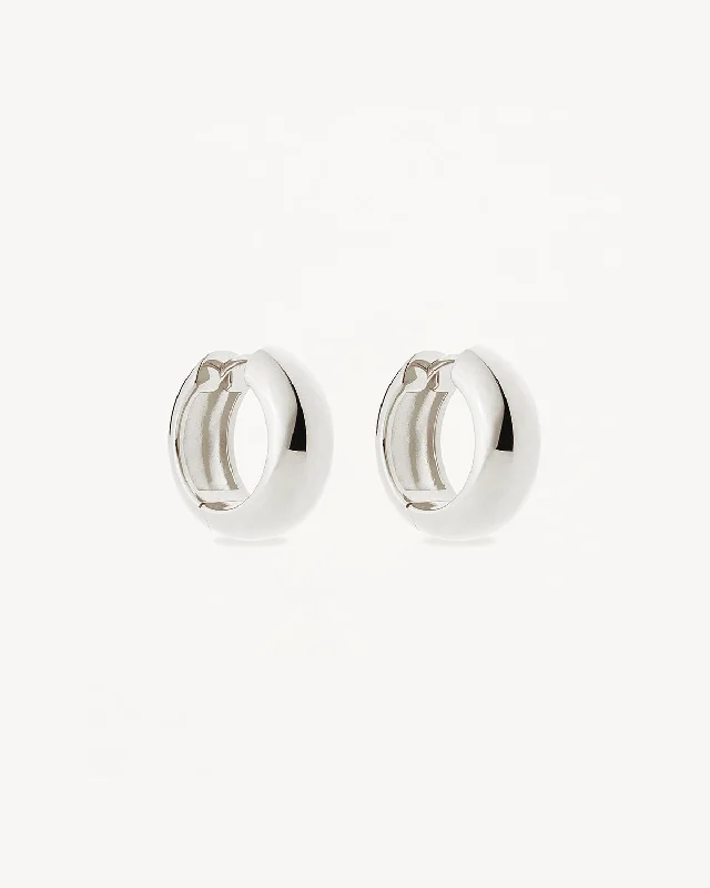 Sterling Silver Bold Small Hoops