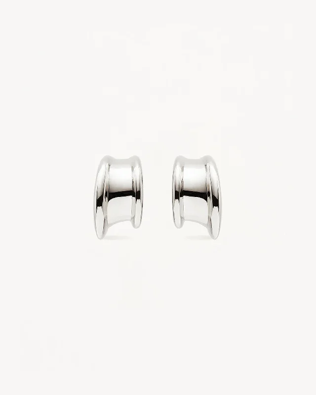 Sterling Silver Muse Small Hoops