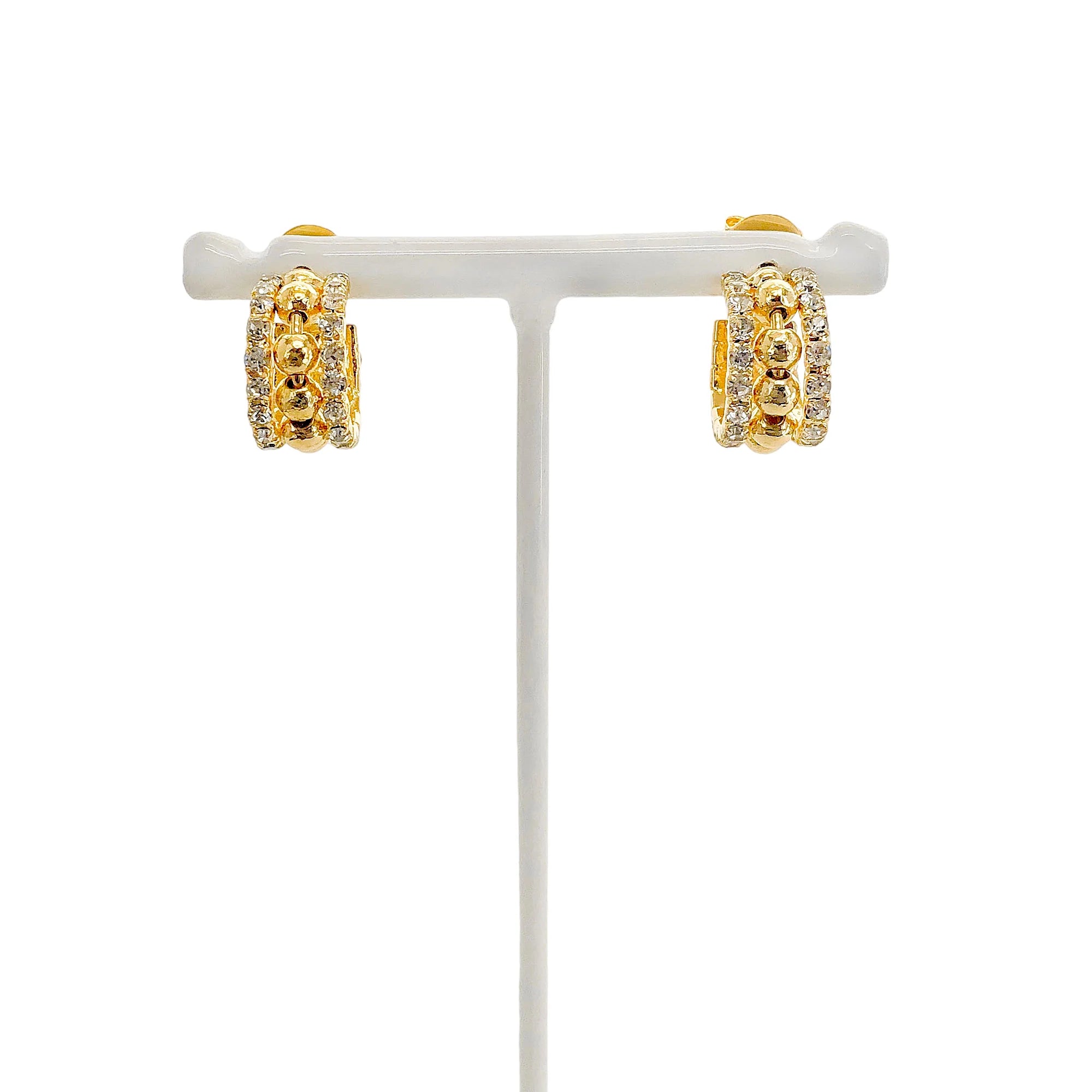 TL JB CZ Ball Earring