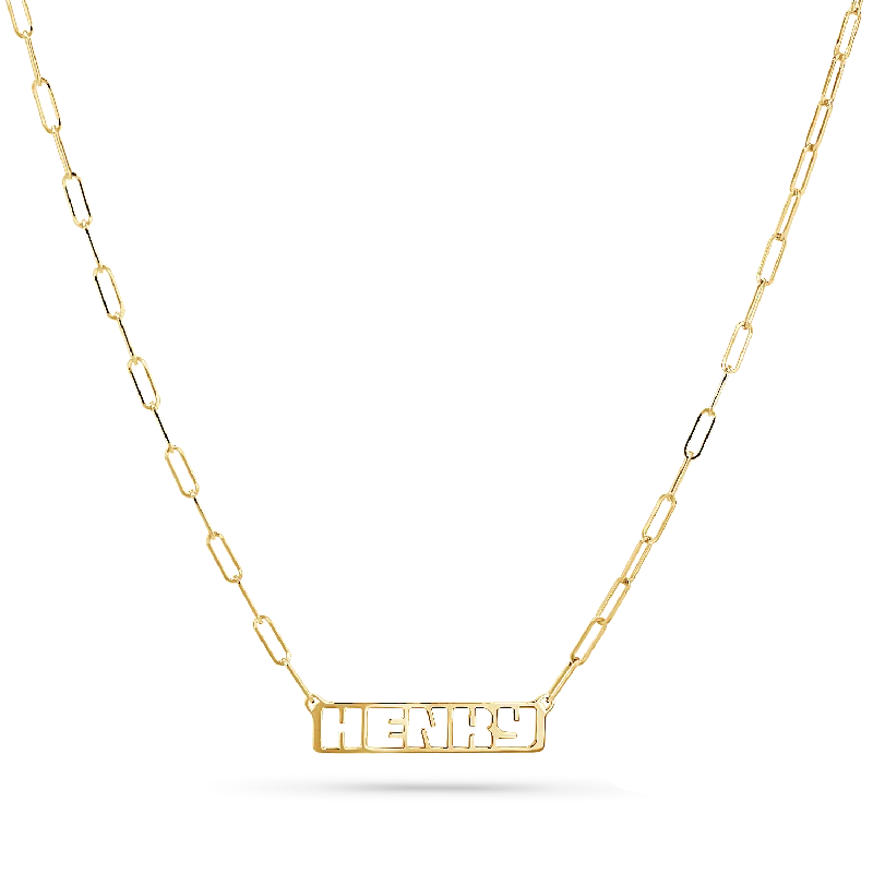 Customizable Cut-Out Name Necklace