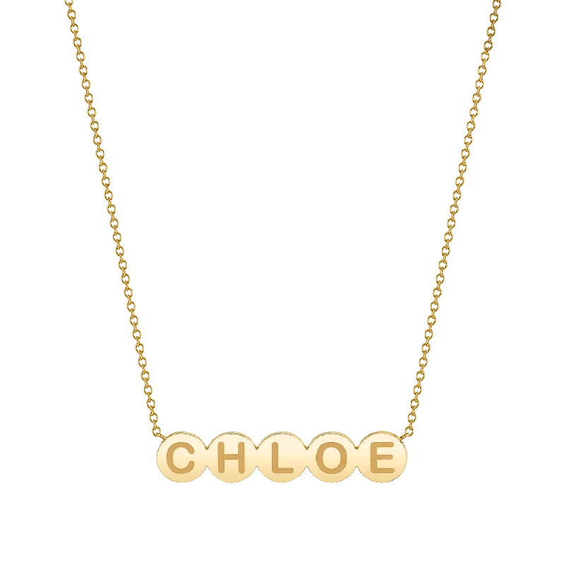 Bubble Round Engravable Necklace