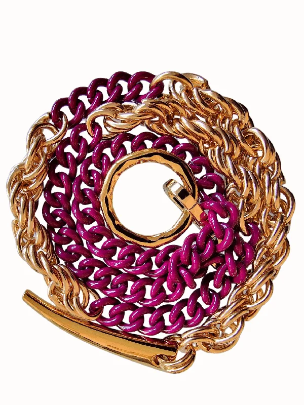 NEW! FORBIDDEN DELUXE Necklace - Aubergine & Gold