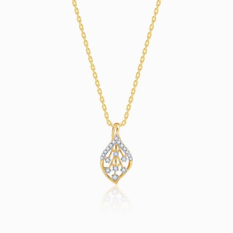 Gold Verdure Diamond Pendant