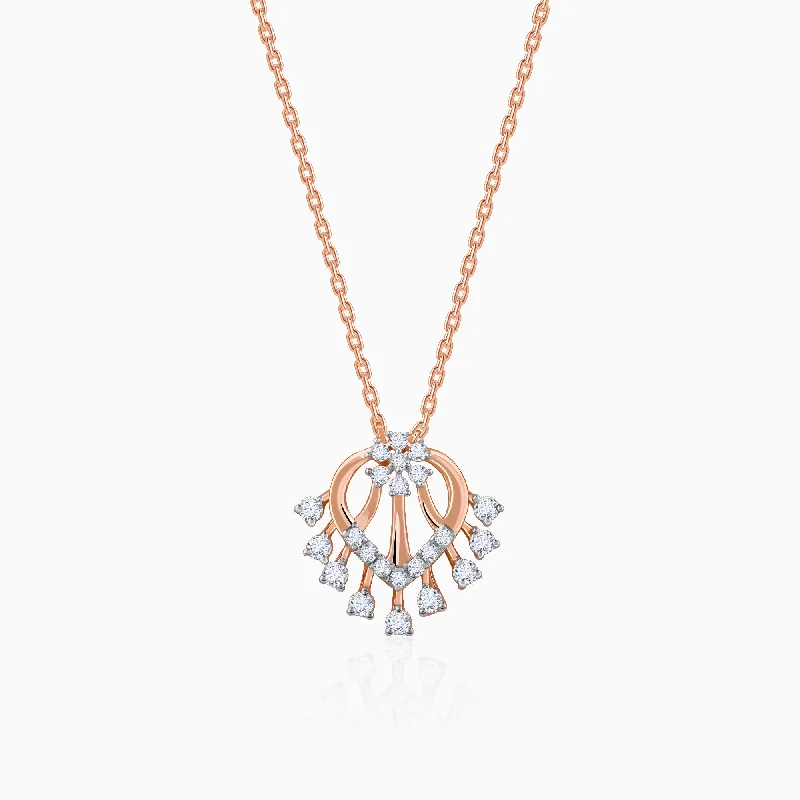 Rose Gold Wonderful Shine Diamond Pendant