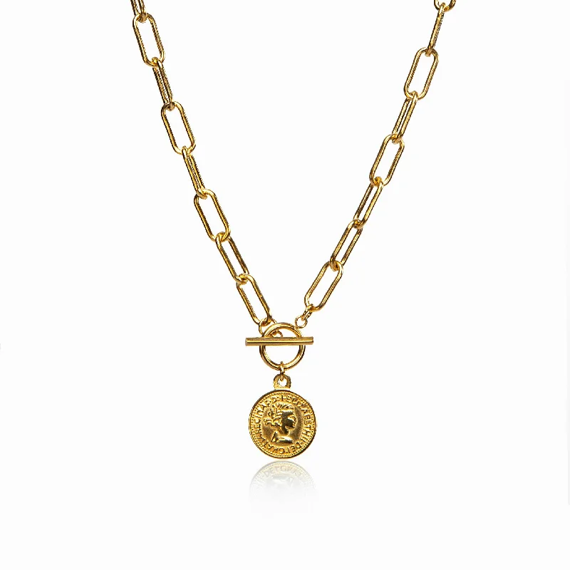 10 Cent Toggle Necklace - Gold